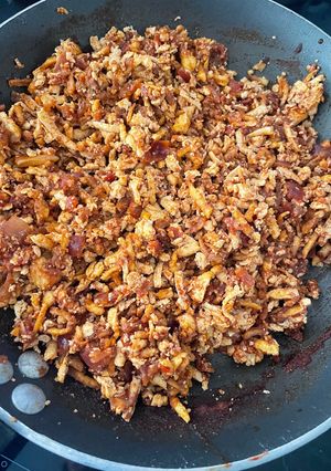 Une photo de Shredded tofu airfryer (tofu râpé)