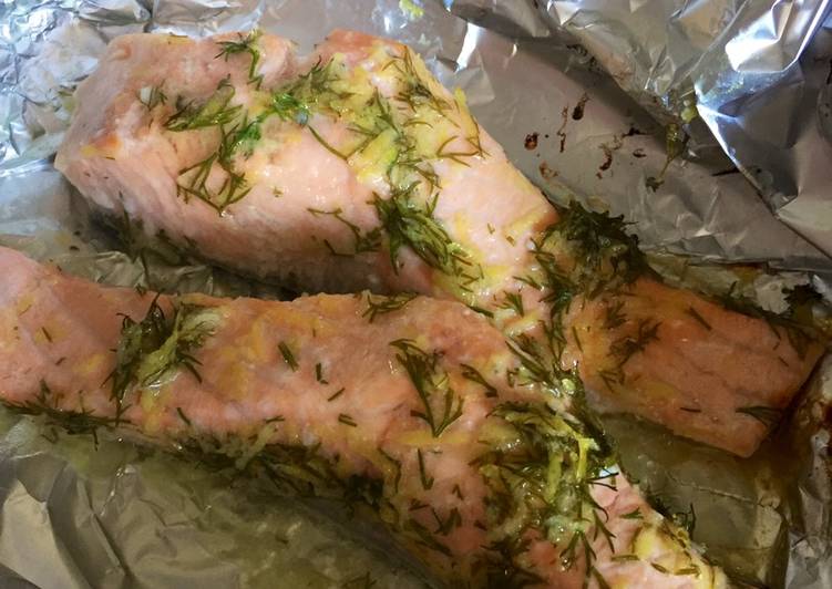 Easiest Way to Make Favorite Mediterranean Salmon With Lemon &amp; Dill 🍋 🌿
