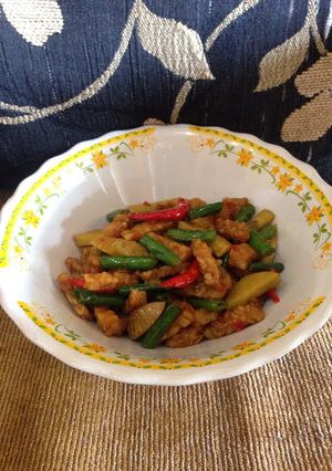 Foto resep Oseng kacang panjang+tempe+jengkol