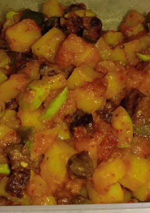 Foto resep Sambal goreng kentang ati ayam pete pedas manis enak