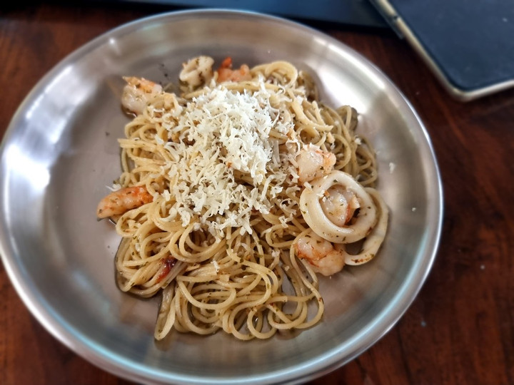 Resep Spagetti oglio olio, Bisa Manjain Lidah
