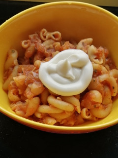 A picture of Indian Style Red Sauce Macroni.