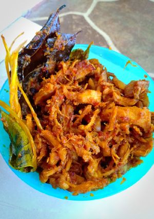Foto resep Ayam suwir bumbu rujak
