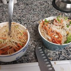 A picture of Veggie Vermicelli Peanut Sauce Noodle Bowl.