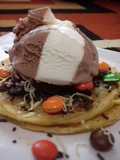 Roti maryam with  ice cream