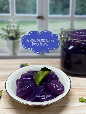 Langkah Gampang Membuat Resep Manisan Kolang Kaling Bunga Telang yang Lezat Anti Ribet, Uenak Banget