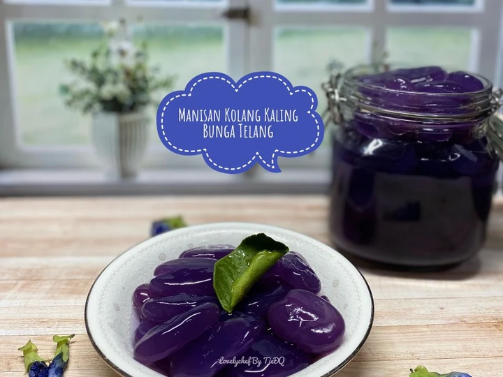 Langkah Gampang Membuat Resep Manisan Kolang Kaling Bunga Telang yang Lezat Anti Ribet, Uenak Banget