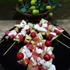 A picture of Healthy fruit stick.