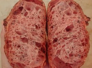 Foto resep Angkak Jinten Hitam Wijen Sourdough Bread (Kabuki Gold)