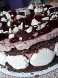 Torta desnuda de Chocolate, fresas (frutillas) y merengues 🍓🍫