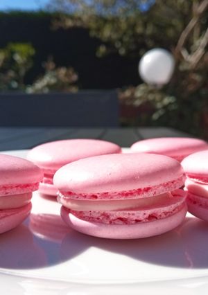 Une photo de Macarons à la fraise