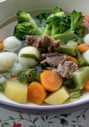 Foto resep Sop daging telur puyuh