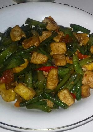 Foto resep Tumis kacang panjang tahu