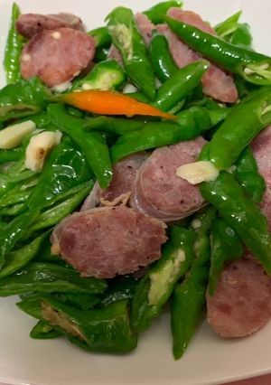 香腸糯米椒 的食譜成品照片