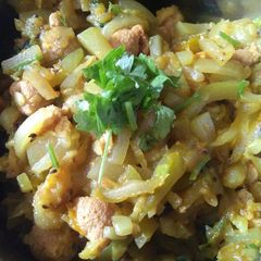 A picture of Lau ghonto (lauki ki sabzi).