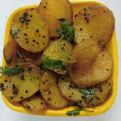 Potato fry (Batata chya Kaachrya) A picture of Potato fry (Batata chya Kaachrya).