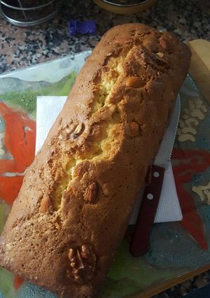 Una foto de Budín de nueces y almendras