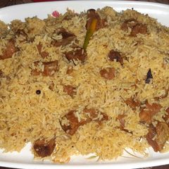 A picture of Beef tikka pulao.