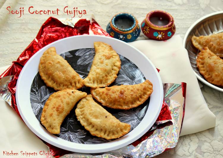 Simple Way to Prepare Any-night-of-the-week Sooji Coconut Gujiya