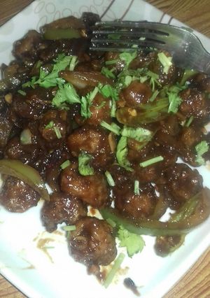A picture of Soyabean Manchurian.