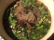 A picture of button mushrooms with ginger