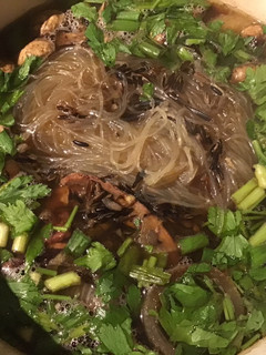 A picture of California Farm Smoked Duck Wild Rice Soup.