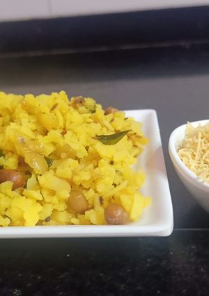 A picture of Kanda poha.