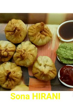 A picture of Peas coconut potli.