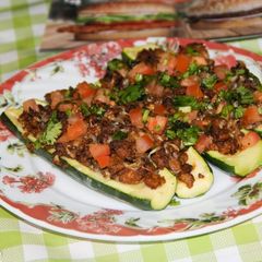 A picture of Stuffed Zucchini Boats.