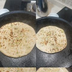 Peas paneer paratha A picture of Peas paneer paratha.