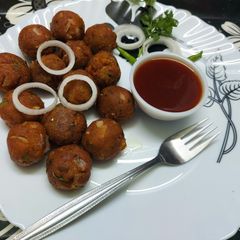 A picture of Soya Chunks Pakora.