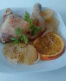 Pollo asado con Naranja