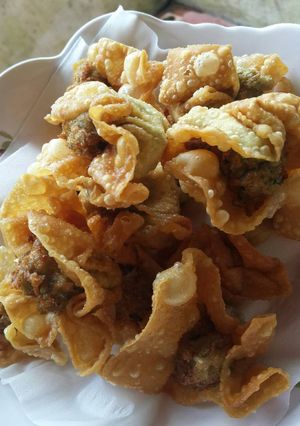 Foto resep Pangsit bungkus keladi