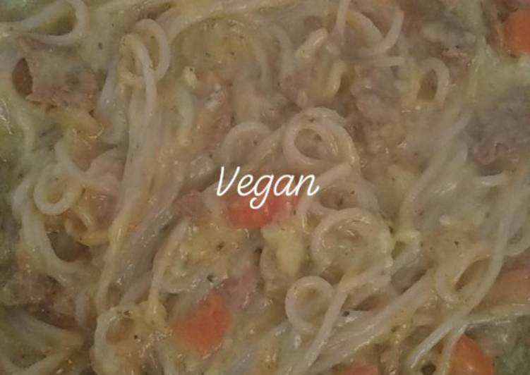 * Macarrão a carbonara vegano - Gozhowgos