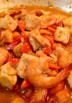 Foto resep Udang & Tahu Saos Padang