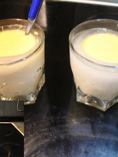 Una foto de Gazpacho de pepino y piña en cubito