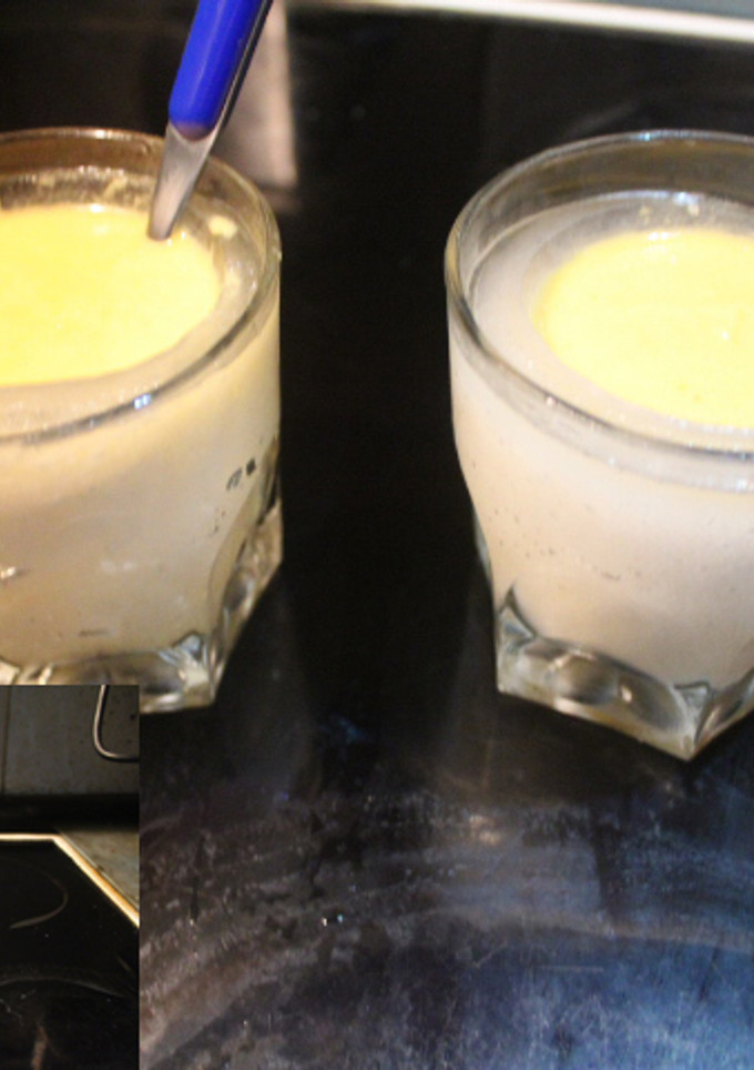Una foto de Gazpacho de pepino y piña en cubito