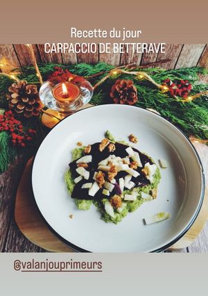 Une photo de Carpaccio de betterave