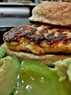 Una foto de Hamburguesa de salmón