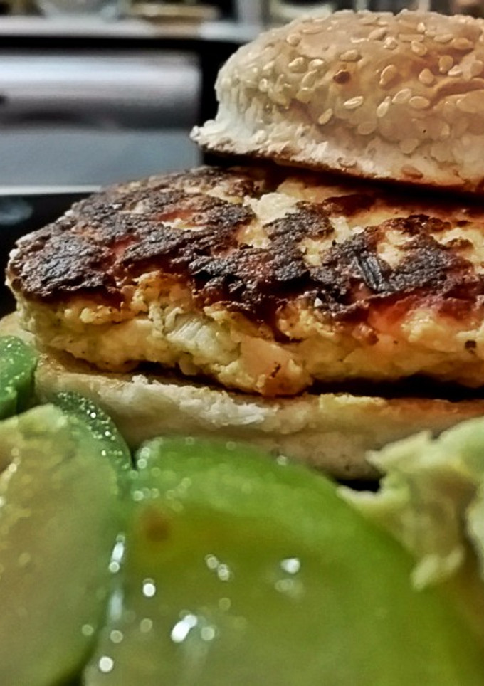 Una foto de Hamburguesa de salmón