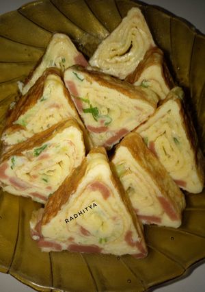Foto resep Telur dadar segi tiga