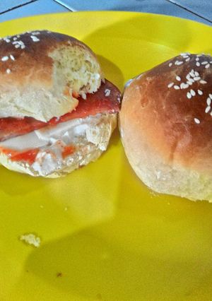 Foto resep Burger bun rumahan menul
