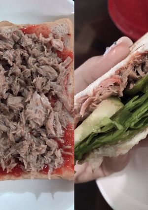 Hình của món Sandwich cá ngừ.