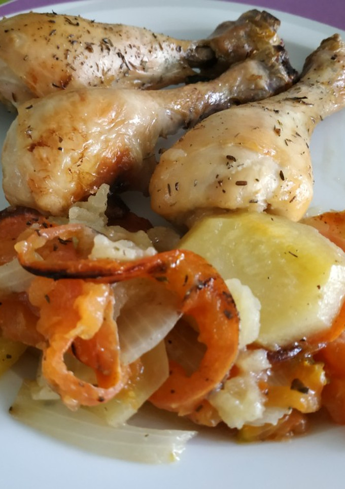 Una foto de Jamoncitos con patatas al horno