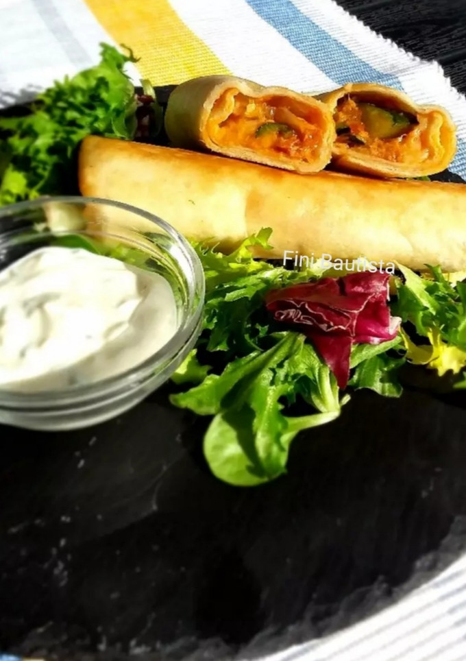 Una foto de Burritos de calabacín y atún
