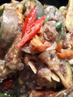 Foto resep Tumis terong peda