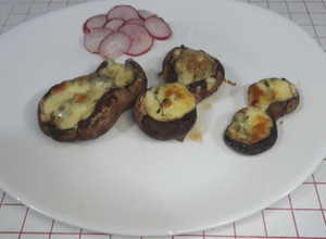 Una foto de Portobellos rellenos