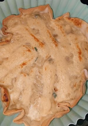 Una foto de Tarta de cebolla y queso