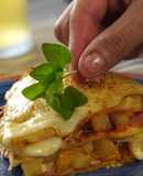 Lasaña de crepas a la hawaiana