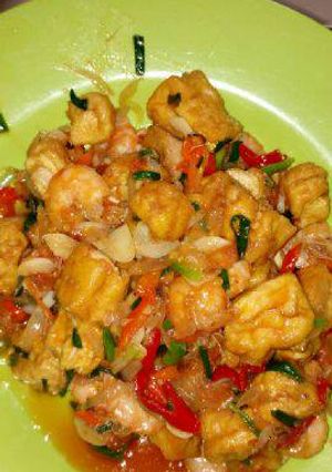 Foto resep Udang tahu saos tiram